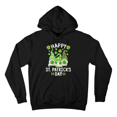 Happy St Patricks Day Gnome Leopard Shamrock Irish Gnomes Hoodie