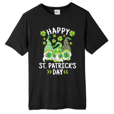 Happy St Patricks Day Gnome Leopard Shamrock Irish Gnomes Tall Fusion ChromaSoft Performance T-Shirt