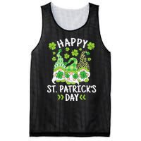 Happy St Patricks Day Gnome Leopard Shamrock Irish Gnomes Mesh Reversible Basketball Jersey Tank