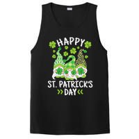 Happy St Patricks Day Gnome Leopard Shamrock Irish Gnomes PosiCharge Competitor Tank