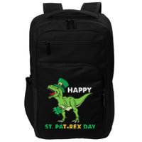 Happy St Patrex Day Funny T Rex St Patricks Day Impact Tech Backpack