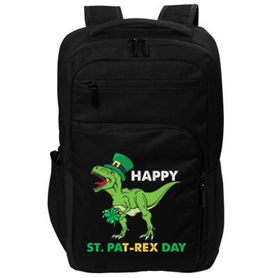 Happy St Patrex Day Funny T Rex St Patricks Day Impact Tech Backpack