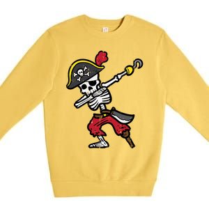 Halloween Skeleton Pirate Dab Costume Cute Gift Premium Crewneck Sweatshirt