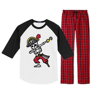 Halloween Skeleton Pirate Dab Costume Cute Gift Raglan Sleeve Pajama Set