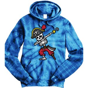 Halloween Skeleton Pirate Dab Costume Cute Gift Tie Dye Hoodie