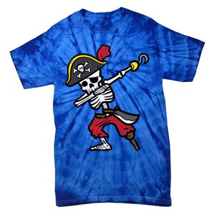 Halloween Skeleton Pirate Dab Costume Cute Gift Tie-Dye T-Shirt