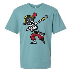 Halloween Skeleton Pirate Dab Costume Cute Gift Sueded Cloud Jersey T-Shirt