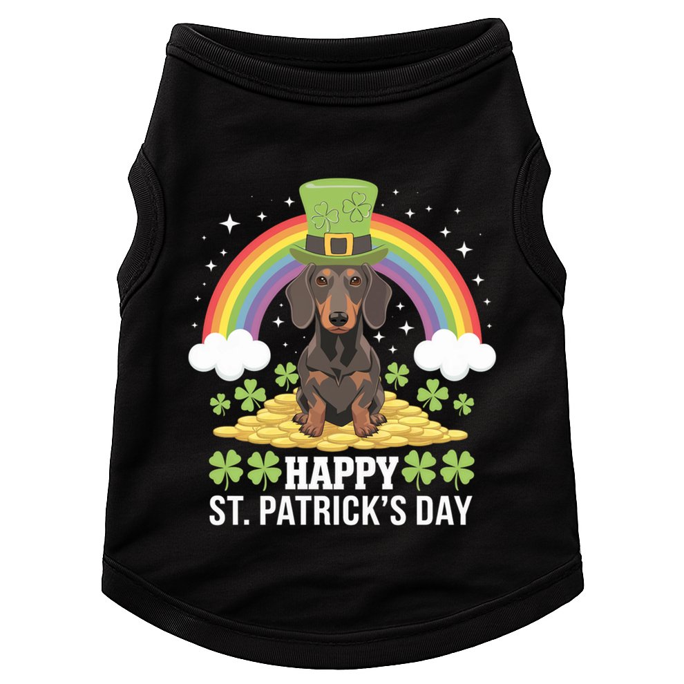 Happy St PatrickS Doxie On Dachshund Dog St Patricks Day Cool Gift Doggie Tank
