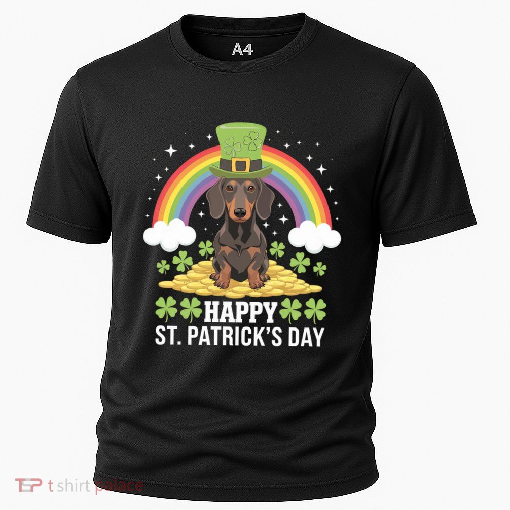 Happy St PatrickS Doxie On Dachshund Dog St Patricks Day Cool Gift Performance Shirt