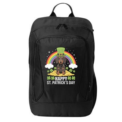 Happy St PatrickS Doxie On Dachshund Dog St Patricks Day Cool Gift City Backpack