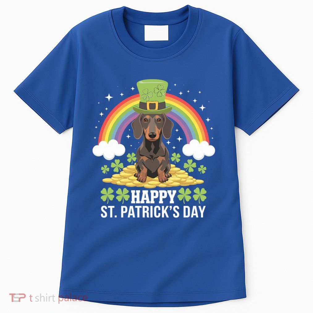 Happy St PatrickS Doxie On Dachshund Dog St Patricks Day Cool Gift Tall T-Shirt