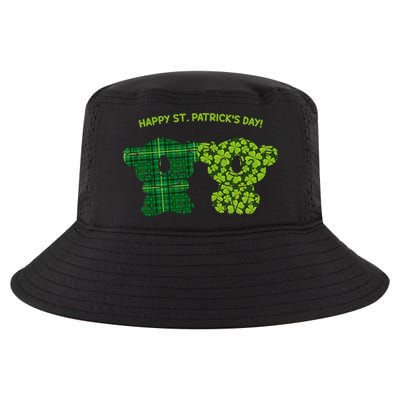 Happy St Patrick's Day Irish Kilt Shamrock Pattern Cool Comfort Performance Bucket Hat