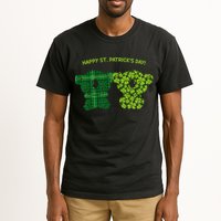 Happy St Patrick's Day Irish Kilt Shamrock Pattern Tall T-Shirt