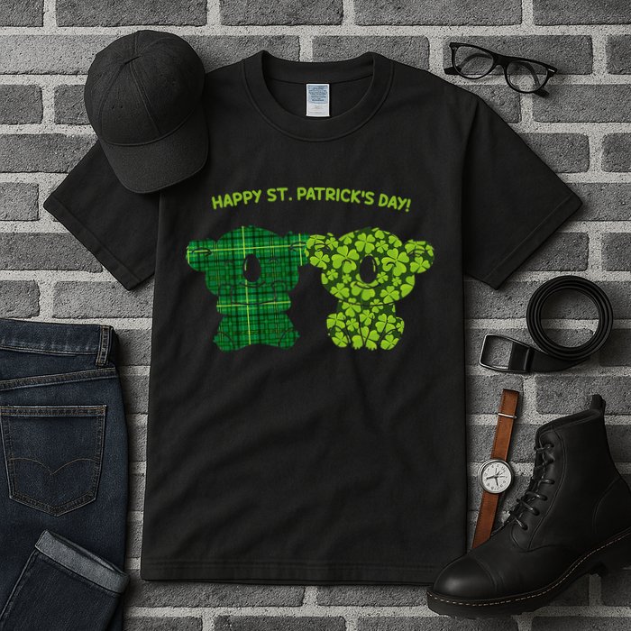 Happy St Patrick's Day Irish Kilt Shamrock Pattern Tall T-Shirt