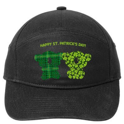 Happy St Patrick's Day Irish Kilt Shamrock Pattern 7-Panel Snapback Hat