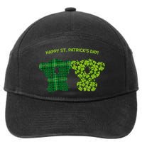 Happy St Patrick's Day Irish Kilt Shamrock Pattern 7-Panel Snapback Hat