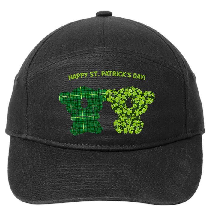 Happy St Patrick's Day Irish Kilt Shamrock Pattern 7-Panel Snapback Hat