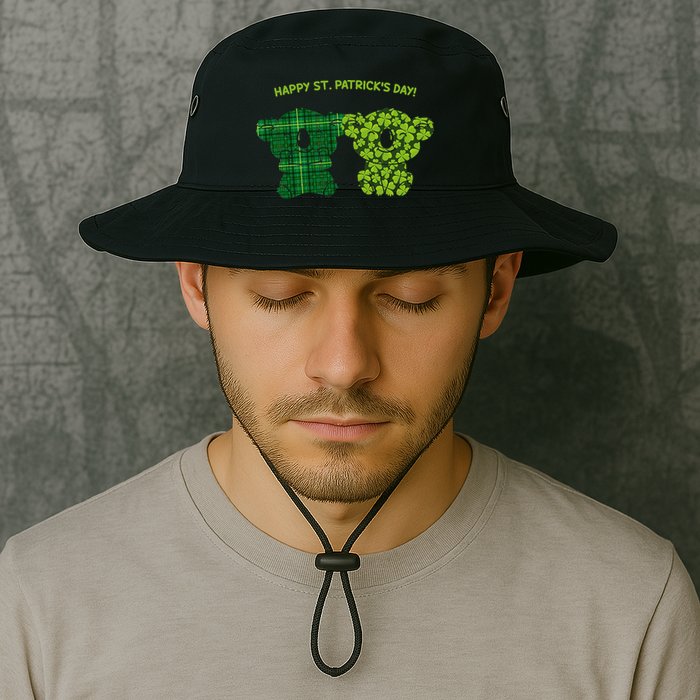 Happy St Patrick's Day Irish Kilt Shamrock Pattern Bucket Hat