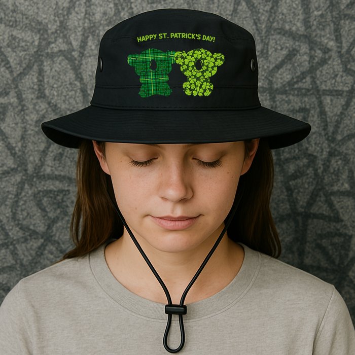 Happy St Patrick's Day Irish Kilt Shamrock Pattern Bucket Hat