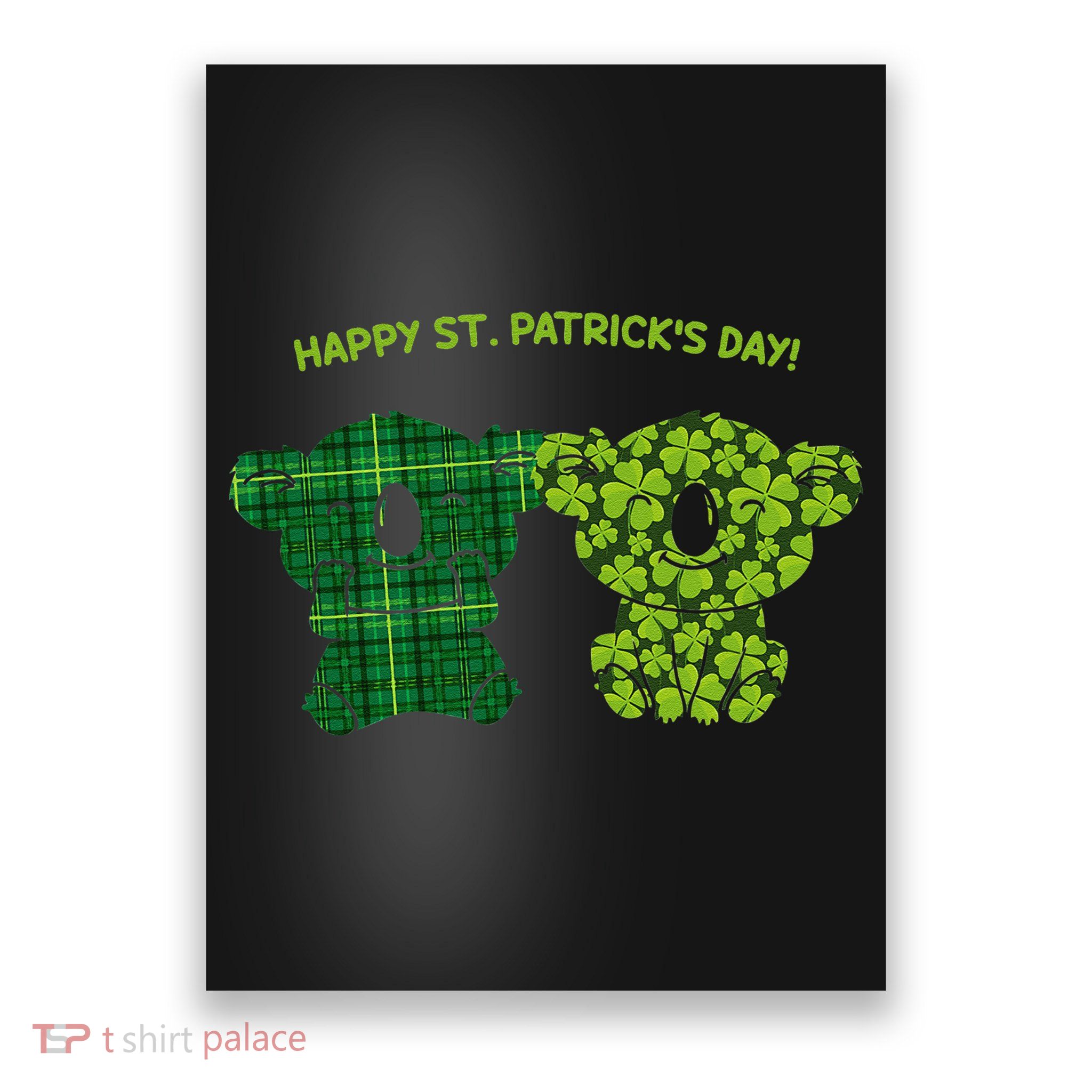 Happy St Patrick's Day Irish Kilt Shamrock Pattern Poster