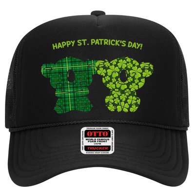 Happy St Patrick's Day Irish Kilt Shamrock Pattern Trucker Hat