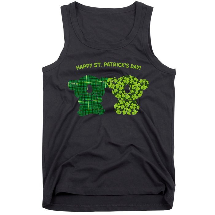 Happy St Patrick's Day Irish Kilt Shamrock Pattern Tank Top