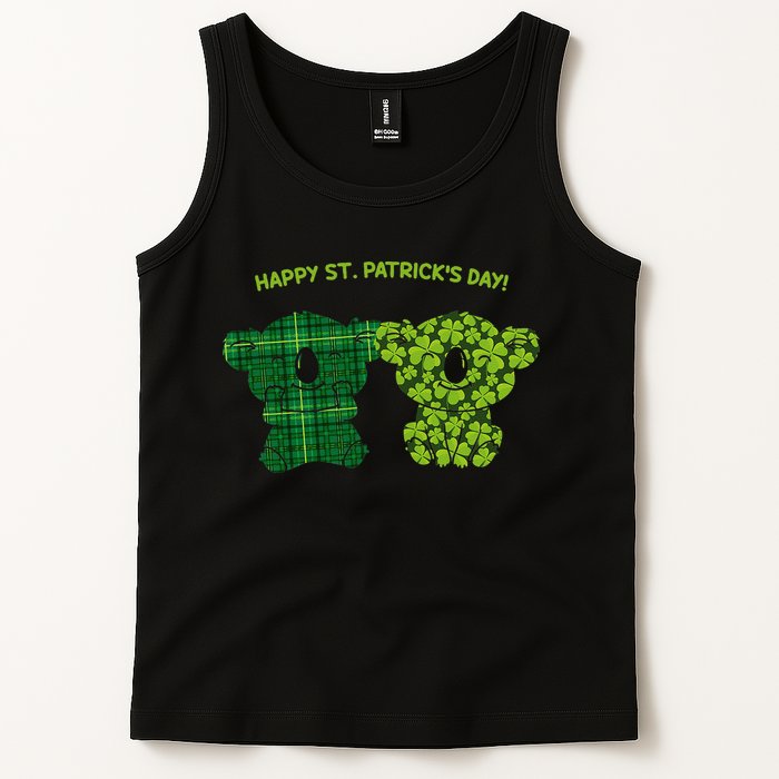 Happy St Patrick's Day Irish Kilt Shamrock Pattern Tank Top