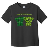 Happy St Patrick's Day Irish Kilt Shamrock Pattern Toddler T-Shirt