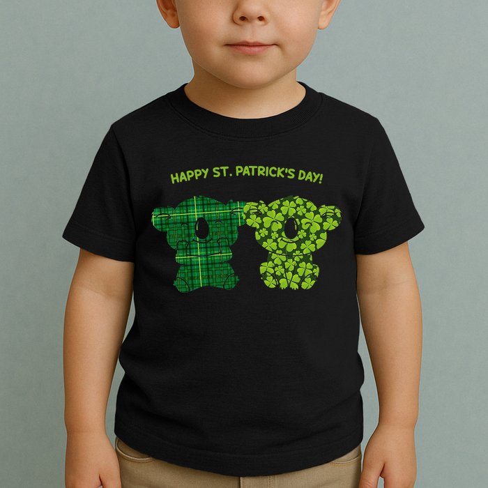 Happy St Patrick's Day Irish Kilt Shamrock Pattern Toddler T-Shirt