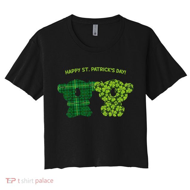 Happy St Patrick's Day Irish Kilt Shamrock Pattern Crop Top