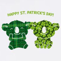 Happy St Patrick's Day Irish Kilt Shamrock Pattern Garment-Dyed Sweatshirt