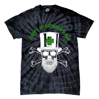 Happy St Patrick's Day Skull Holiday Tie-Dye T-Shirt