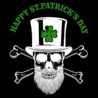 Happy St Patrick's Day Skull Holiday Zip Tote Bag