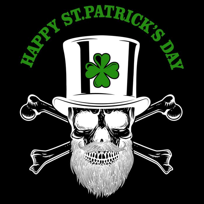 Happy St Patrick's Day Skull Holiday Zip Tote Bag