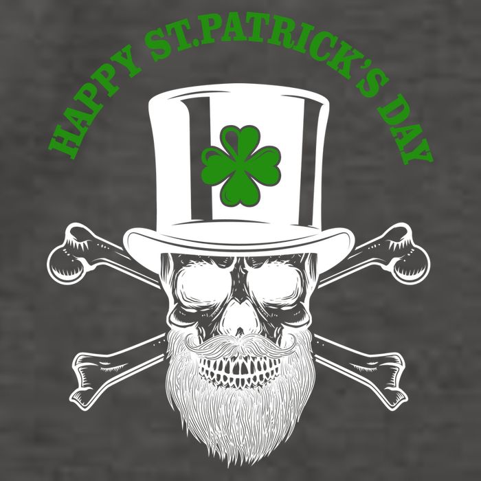 Happy St Patrick's Day Skull Holiday Vector Backpack