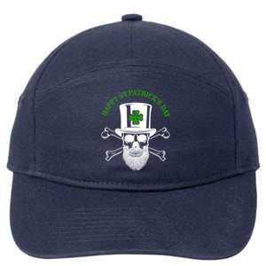 Happy St Patrick's Day Skull Holiday 7-Panel Snapback Hat