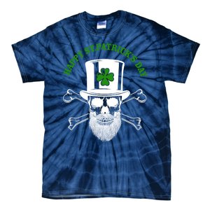 Happy St Patrick's Day Skull Holiday Tie-Dye T-Shirt