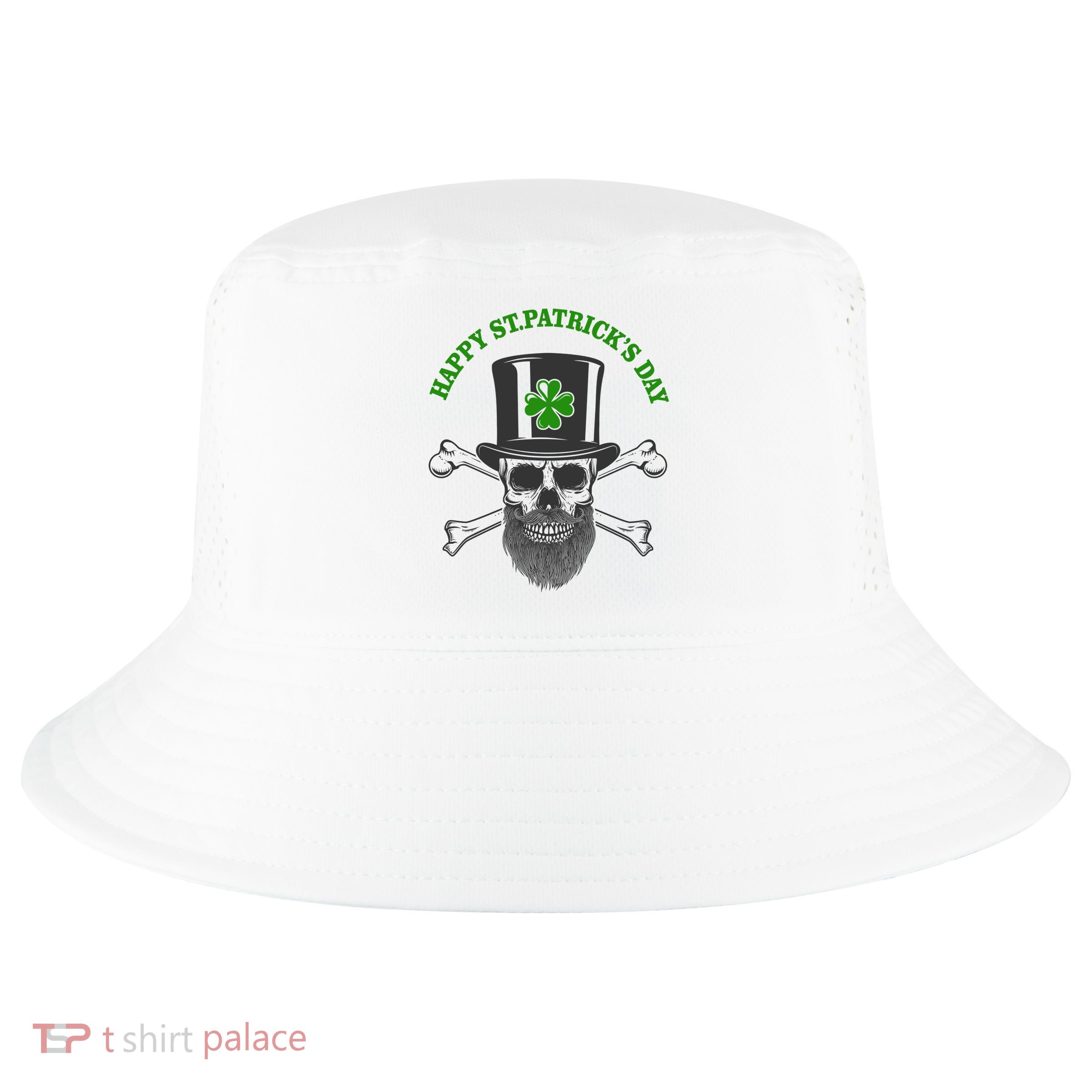 Happy St Patrick's Day Skull Holiday Cool Comfort Performance Bucket Hat