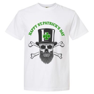 Happy St Patrick's Day Skull Holiday Garment-Dyed Heavyweight T-Shirt