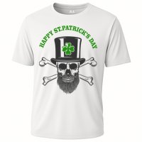 Happy St Patrick's Day Skull Holiday Cooling Performance Crew T-Shirt
