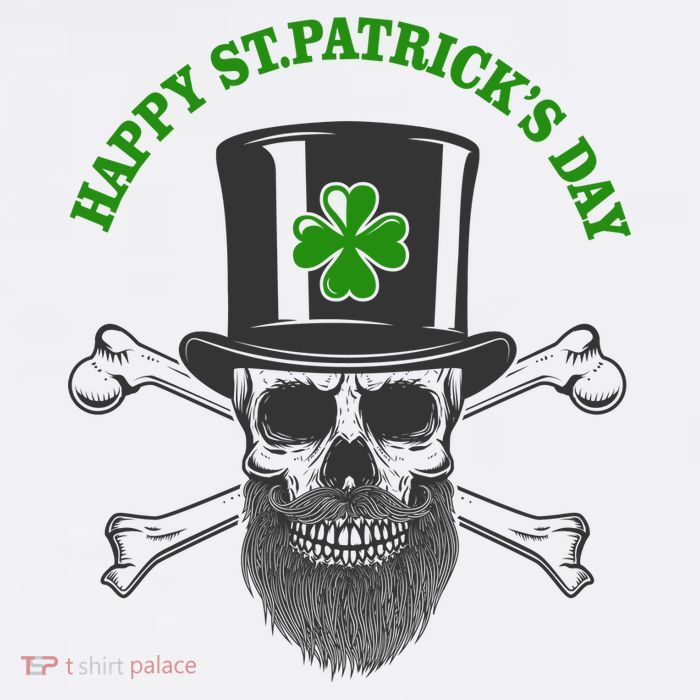 Happy St Patrick's Day Skull Holiday T-Shirt
