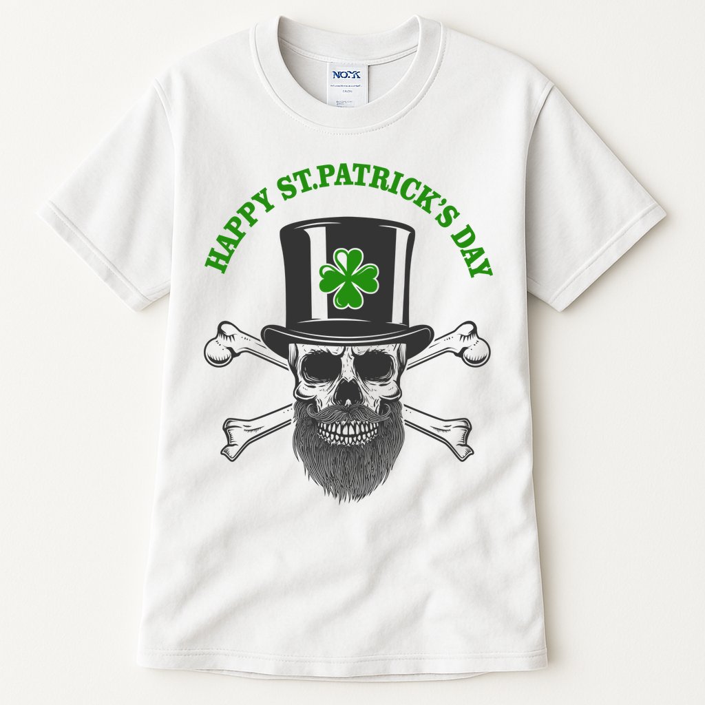 Happy St Patrick's Day Skull Holiday Tall T-Shirt