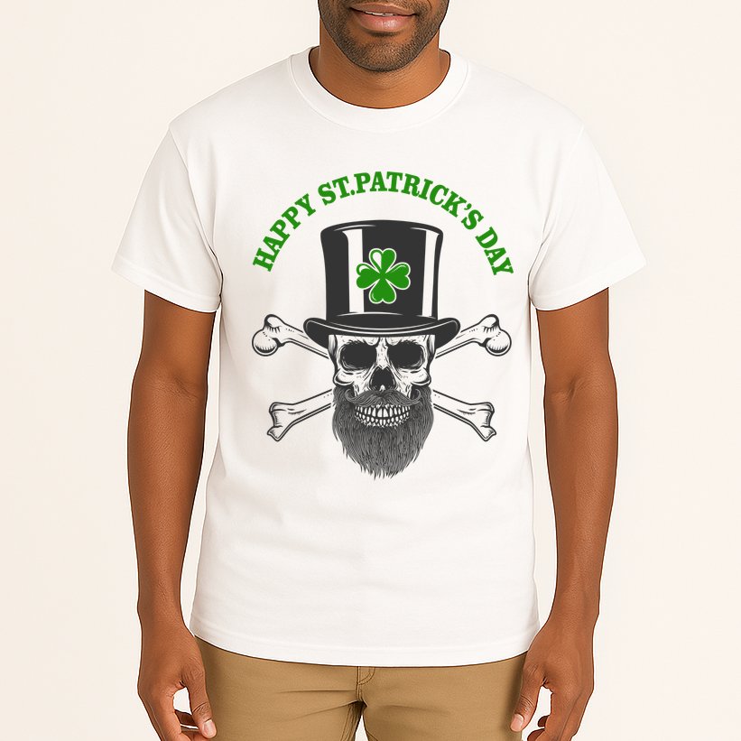 Happy St Patrick's Day Skull Holiday Tall T-Shirt