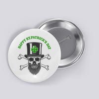 Happy St Patrick's Day Skull Holiday Button