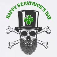 Happy St Patrick's Day Skull Holiday Button