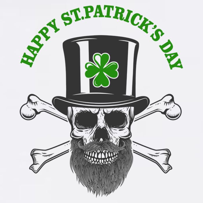 Happy St Patrick's Day Skull Holiday Button