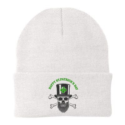 Happy St Patrick's Day Skull Holiday Beanie