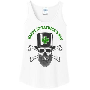 Happy St Patrick's Day Skull Holiday Ladies Essential Tank