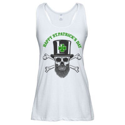 Happy St Patrick's Day Skull Holiday Ladies Essential Flowy Tank