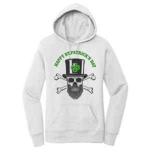 Happy St Patrick's Day Skull Holiday Women's Pullover Hoodie